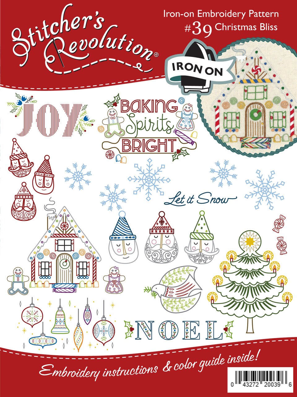 Stitcher's Revolution Christmas Bliss SR39 embroidery iron on pattern
